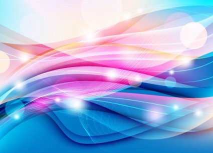 Colorful Wave On Light Background Vector Graphic