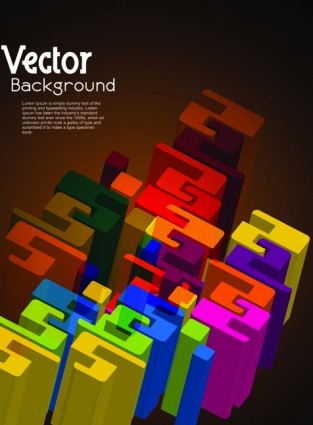 colorfuld teks template vektor