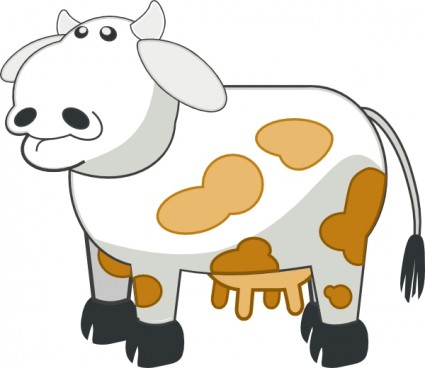 奶牛剪貼畫的顏色