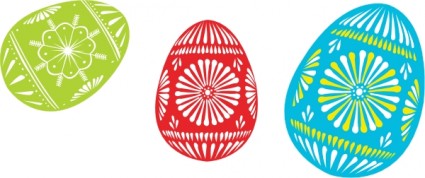 イースターの卵のクリップアートを色します。