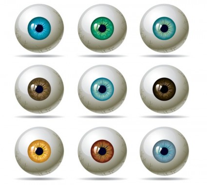 vettore occhi colorati