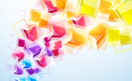 colourfuld kubus latar belakang