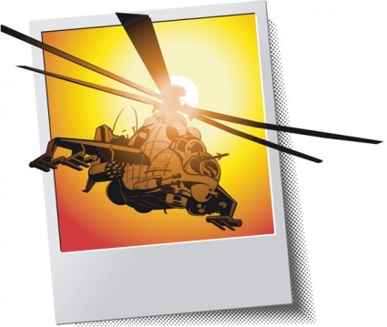 helikopter tempur apache vektor