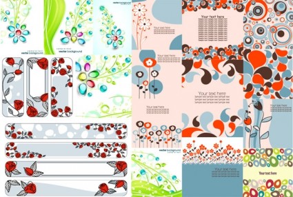 Combination Of Flower Theme Vector