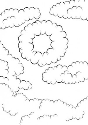 komiks chmura szczotki