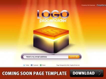 Coming Soon Page Template Psd