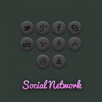 слоистых psd значок социальной сети сообщества