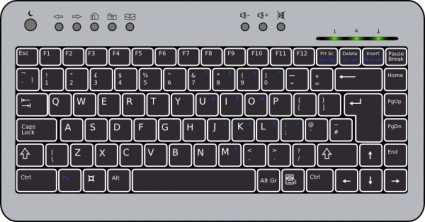 compacto da arte de grampo de teclado de computador