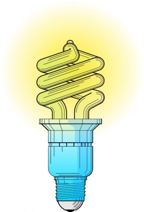 Compact Fluorescent Light Bulb Clip Art