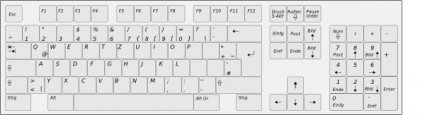 computador teclado layout de clip-art