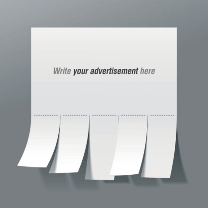 Convenient Advertising Paper Template Vector