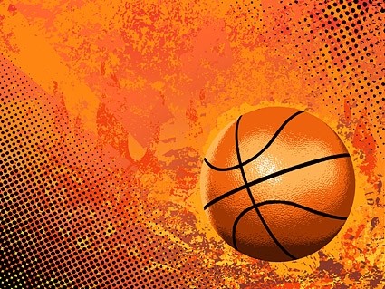 coole Basketball und Hintergrund-Elemente-Vektor
