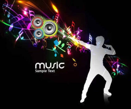 Cool Music Design Vector Background