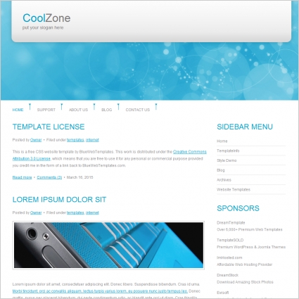 Cool-Zone-Vorlage