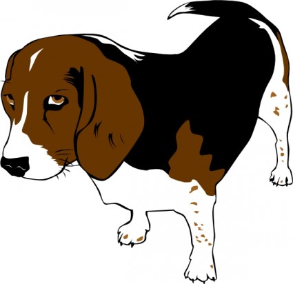 銅のビーグル犬のクリップアート