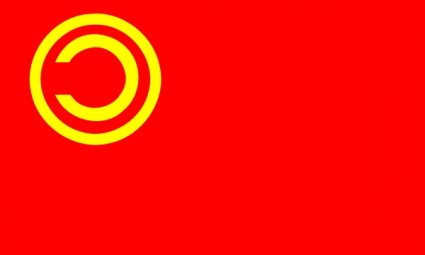 Copyleft Commie Flagge-ClipArt