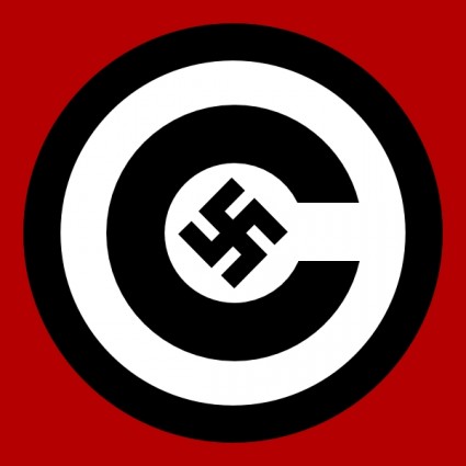 Copyright com arte de grampo de símbolo nazista