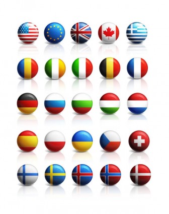 Countries Flag Icon Psd Layered