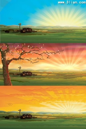 Countryside Landscape Vector