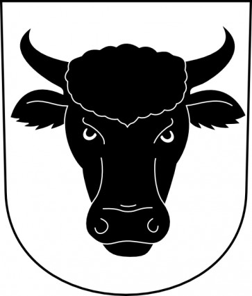 vaca de touro chifres wipp urdorf brasão, clip-art