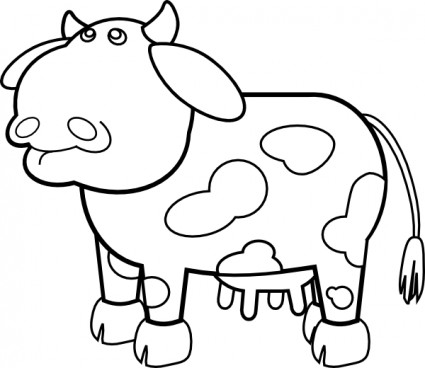 vaca contorno clip-art