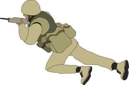 Crawlen Soldat ClipArt