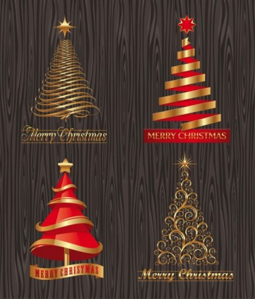 alberi di Natale creativo vettoriale