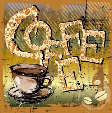 kreative Kaffee Illustrator Vektor