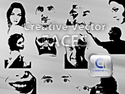 Creative векторные иллюстрации лицо