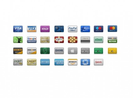 pack de iconos de los iconos de tarjetas de crédito