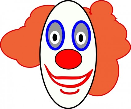 clipart de clown effrayant visage