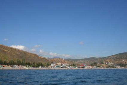 agua de lago de Crimea