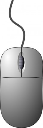 シャキッとしたコンピューターのマウスのトップダウン ビュー クリップ アート