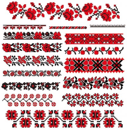 Cross Stitch Patterns Vector