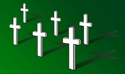 Kreuze auf Feld-Gedenktag ClipArt