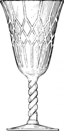 Kristall Pokal Glas ClipArt