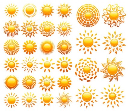 kristal ikon vektor matahari