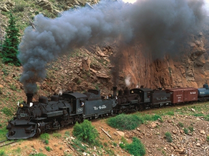 蒙特雷山和托尔特克蒸汽火车壁纸科罗拉多世界