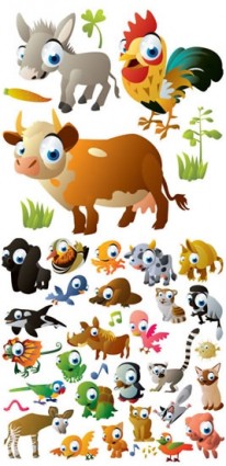 Cute Cartoon Animals Vector Images