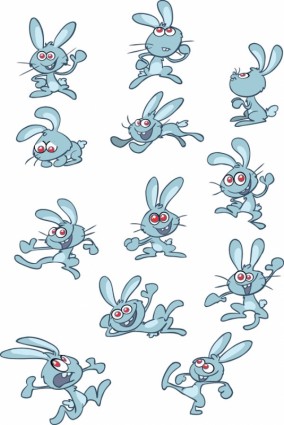 niedliche Cartoon-Kaninchen-Vektor