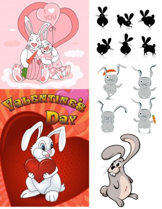 vector de dibujos animados lindo conejo