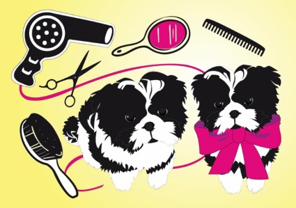 Süße Hunde-Beauty-salon