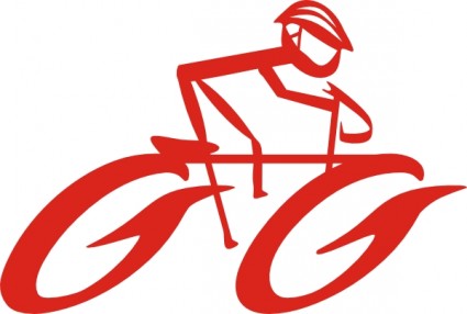ciclista em Clipart de bicicleta