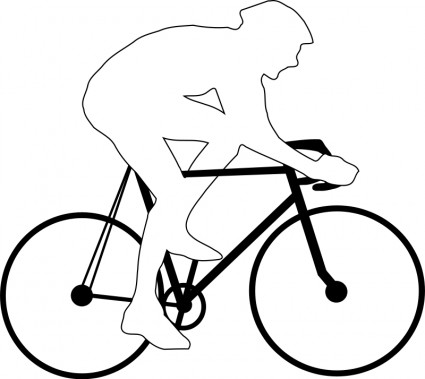 silueta de ciclista