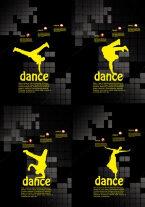 танец плакаты шаблон вектор