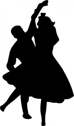 الرقص زوجين الخمسينات قصاصة فنية