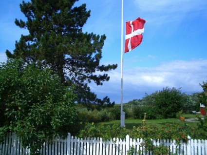 林木のデンマークの旗