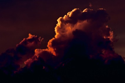 暗い夕焼け雲