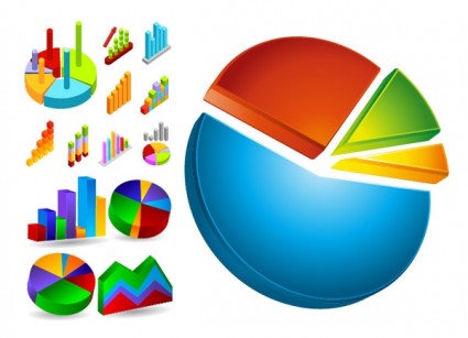 data dan analisis statistik ikon vektor