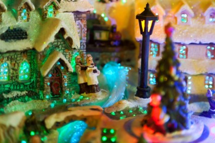 装飾クリスマスの町